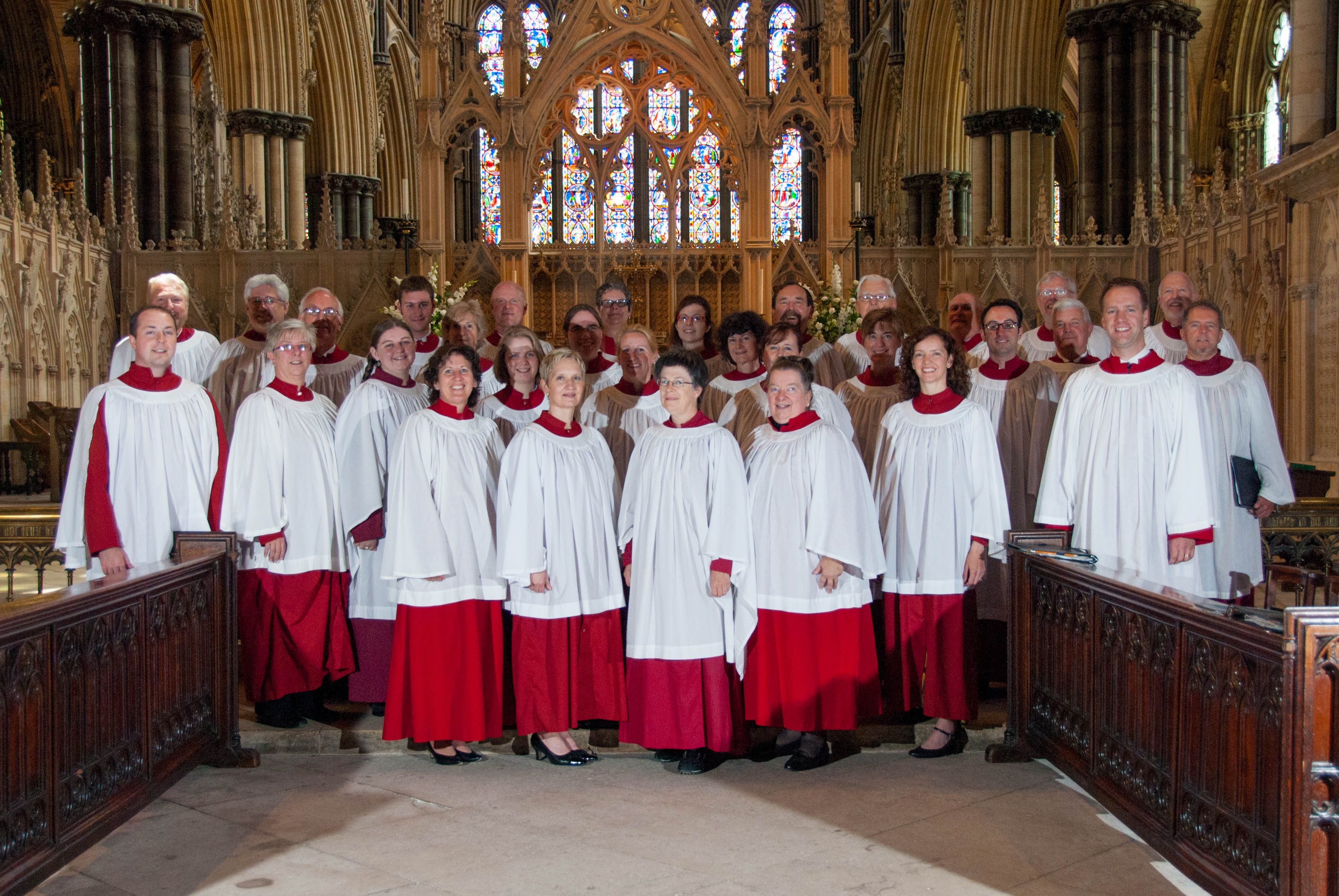 Choir group photo for 2008 Lincoln Cathedral tour